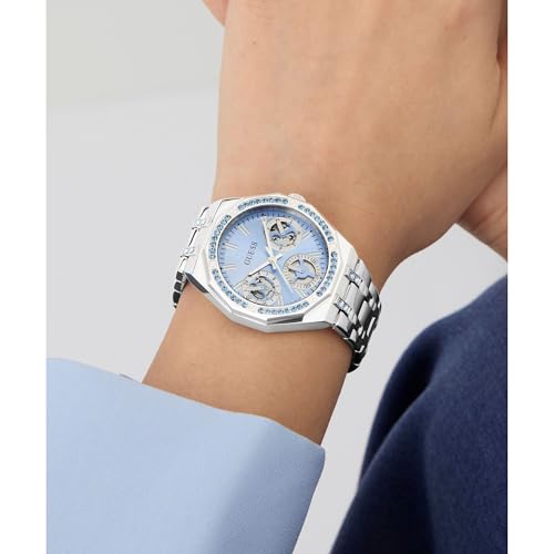 GUESS Ice Blue Round Dial Analog Women's Watch - GW1009L1