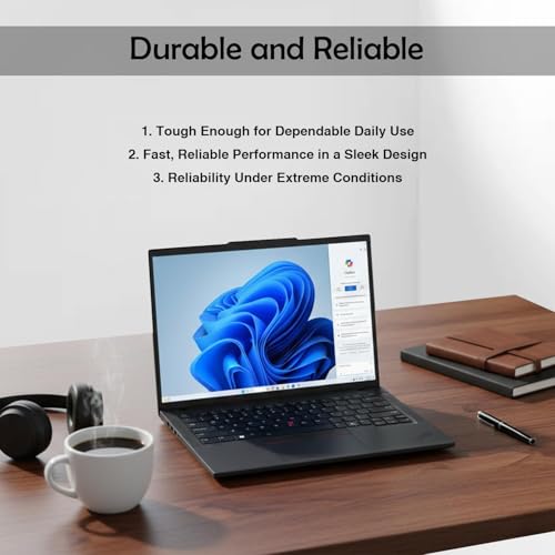 Lenovo ThinkPad T14 Gen 6 Copilot+ AI Business Laptop 14.0" IPS FHD+ Display (Intel Ultra 7-255U, 64GB DDR5, 2TB PCIe SSD, Backlit KB, Fingerprint, 5MP Webcam, 2 Thunderbolt 4, Win 11 Pro)