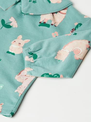 Max Girls Printed Shorts Set (Green_18-24 M)