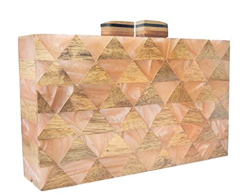DUCHESS pink Resin Marble Clutch for girls and women