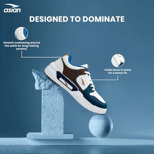 ASIAN Shadow-01 Men's Sneakers | Lightweight Casual Shoes with Soft Cushioning, Strong Grip & Colourblocked Style for Walking & Gym