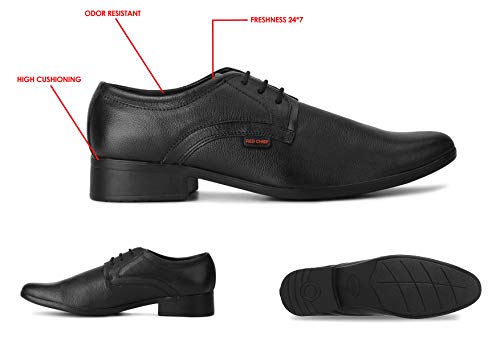 Red Chief Derby Lace Up | Men's Formal Shoes for Office | Black | PU Sole