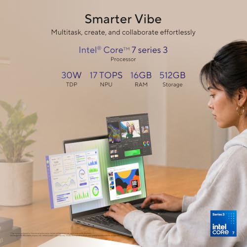 ASUS Vivobook S14 (2026),Intel Core 7 350,NPU up to 17TOPS, Intel iGPU, 16GB RAM, 512GB SSD, FHD+, 14"(35.5 cm),Windows 11, M365 Basic(1Y),Office 2024, Matte Gray, 1.2 Kg, S5452MA-TM197WS,AI Laptop