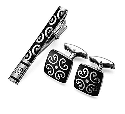 Yellow Chimes Cufflinks and Ties for Men Class Defining Collection Tie Pin and Cuff Links Set Copper Cufflink for Men and Boy's Valentine Gift for Boys