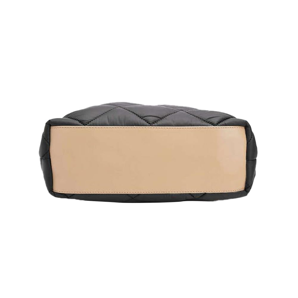 Anne Klein Solid Faux Leather Zipper Closure Women's Tote Bag (Black, XL)