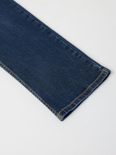 Giordano Men Mid Blue Cotton Regular Fit Mid-Rise Jeans