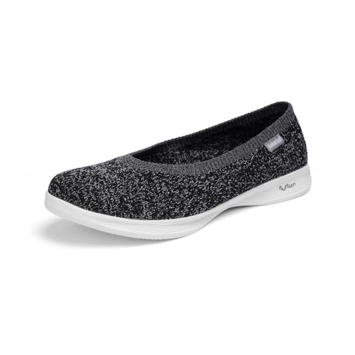 HAPPENSTANCE Women's Lightweight Athleisure Knitted Active Wear Slip-On Casual Shoes | Color : Charcoal | Size : 7
