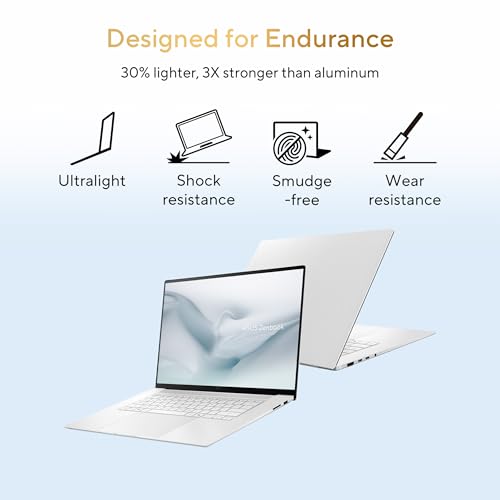 ASUS Zenbook S14 (2026),Smartchoice,Intel Core Ultra 9 (Series 3),Intel iGPU,32GB /1TB SSD,3K OLED,Touchscreen,14"(35.5 cm),Win 11,M365 Basic(1Y),Office 24, White,1.2 Kg,UX5406AA-SU189WS,Copilot+ PC