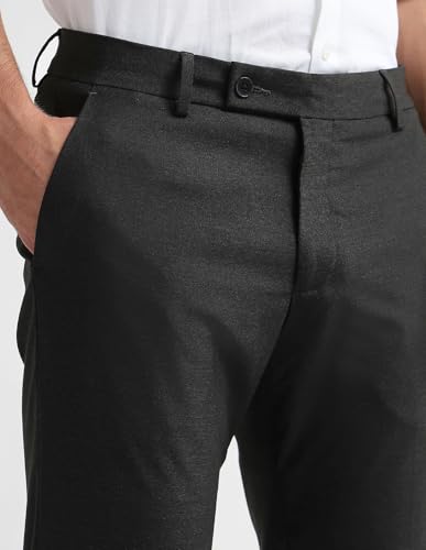 Arrow Men's Heathered Dobby Trousers (ARAKTR2130_Grey_30)