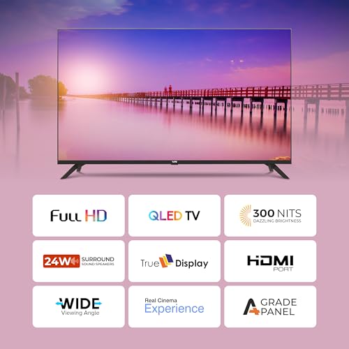 VW 100 cm (40 inches) Smartchoice Frameless Series HD Ready QLED TV VW40S1