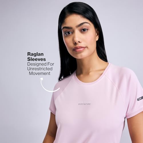 Quick Dry Half Sleeves Regular Fit Running Sports Tee NYK033 Lilac
