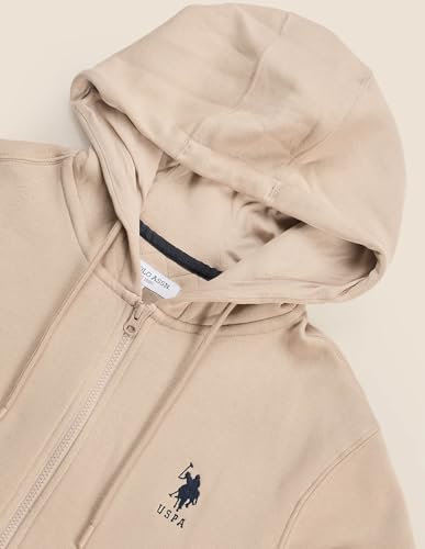 U.S. POLO ASSN. Solid Regular Fit Sweatshirt for Men - Comfortable, Full Sleeves Men Sweatshirts - M, Beige