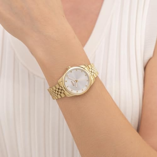 Boss Graceful Precious Qtz Basic Silver White Round Dial Women's Watch- 1502810