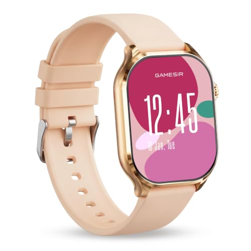 GameSir Sports Edge Smart Watch for Men & Women, 1.88" Full Touch Display, Bluetooth Calling, Fitness Tracking, Message Notifications, Android & iOS Compaatible - (Gold)