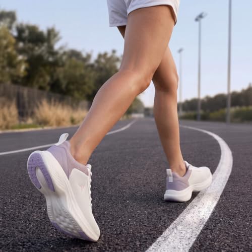 AVANT Women's AeroFlow Running Shoes | Lace-Up Design | Breathable Mesh, Lightweight | Everyday Wear Running Shoes-White_UK6