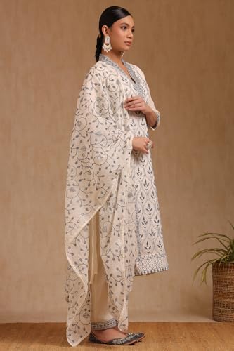 Soch Women's Cotton Salwar Suit Set (EWS5CD21989_Off White