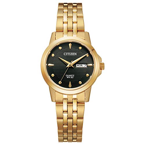 Citizen Women's Quartz Stainless Steel Strap, Gold, 14 Casual Watch (Model: EQ0603-59F)
