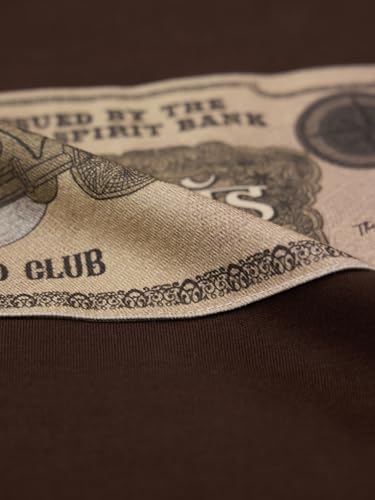 The Souled Store Nomad: Retro Rupee Men and Boys Short Sleeves Round Neck Dark Brown Printed Graphic Casual Drop Shoulder Streetwear Trendy Super Oversized T-Shirt