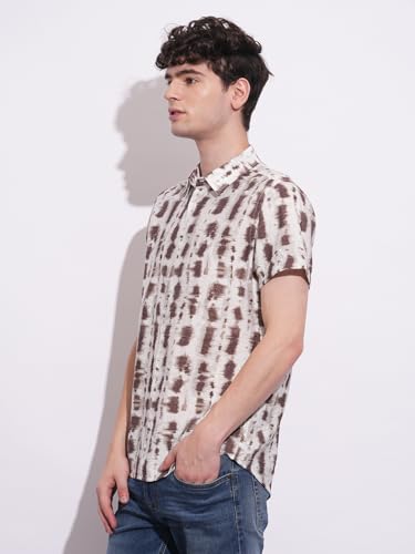 Being Human White Regular Fit Regular Collar Men's Shirt Clothing