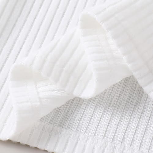 Hopscotch Girls Full Sleeves White 2-Pc Bow Applique Skirt Set For Age (5-6 Years)