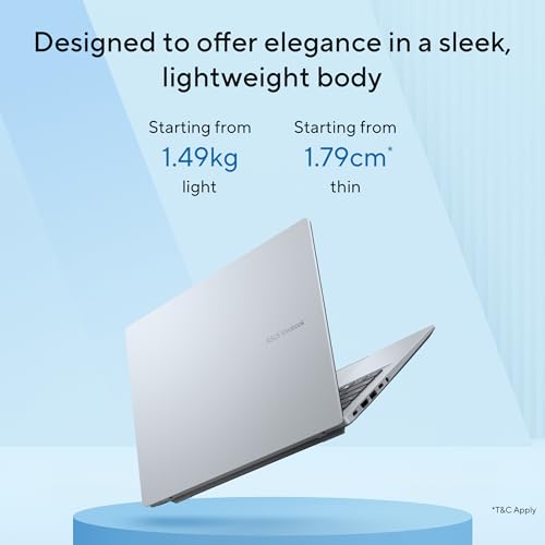 ASUS Vivobook 14,Smartchoice,AMD Ryzen AI 5 330,16GB RAM,512GB SSD, FHD+ 14", Win11,Office24,M365 Basic (1Yr)*, Cool Silver,1.46Kg,M1407KA-LY131WS, AMD Radeon iGPU, 50 Tops,Next-Gen AI Laptop,Copilot+