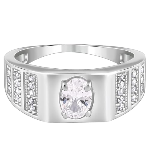 GIVA 925 Silver Signet Ring For Him, Adjustable | Gifts for Men and Boys | With Certificate of Authenticity and 925 Stamp | 6 Months Warranty