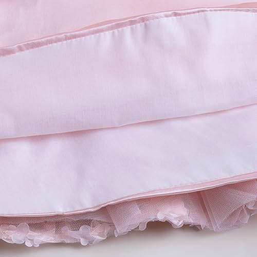 Hopscotch Girls Floral Applique Party Dress in Peach Color for Age (7-8 Years)