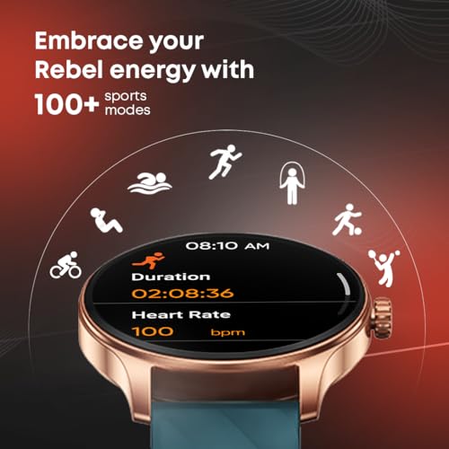 Fastrack Limitless XR1 Smart Watch, 1.38" Ultra VU Display, Singlesync BT Calling, Fast Charge, 100+ Sports Mode, Calculator, AI Voice Assistant, Upto 5 Days Battery, Health Suite, IP68