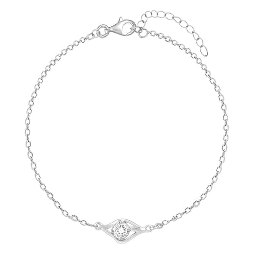 GIVA 925 Silver Falling Dew Bracelet, Adjustable |, Gifts for Women and Girls | With Certificate of Authenticity and 925 Stamp | 6 Months Warranty*