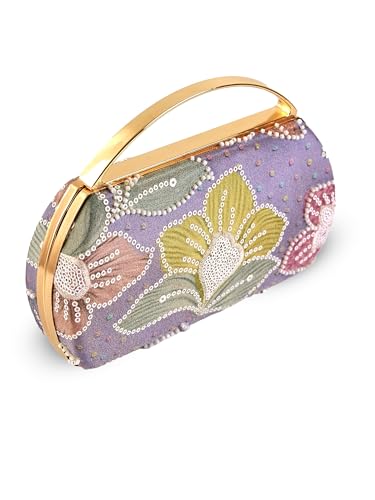 THE TAN CLAN Riveria Multicolor Capsule Clutch | Colorful Evening Bag for Women | Party & Festive Clutch Purse