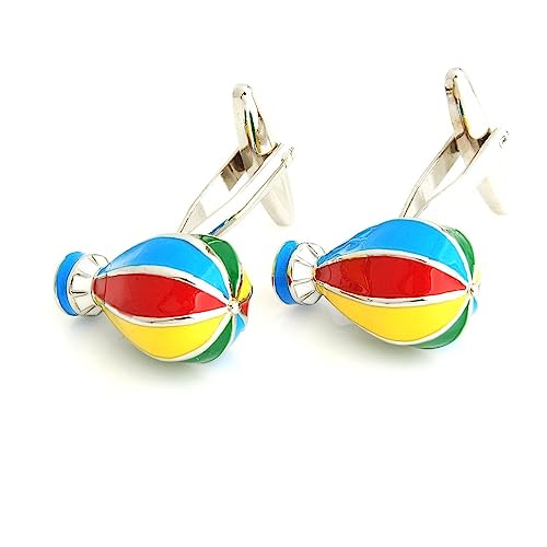 Peluche Enamel Hot Air Balloon Novelty Cufflinks for Men