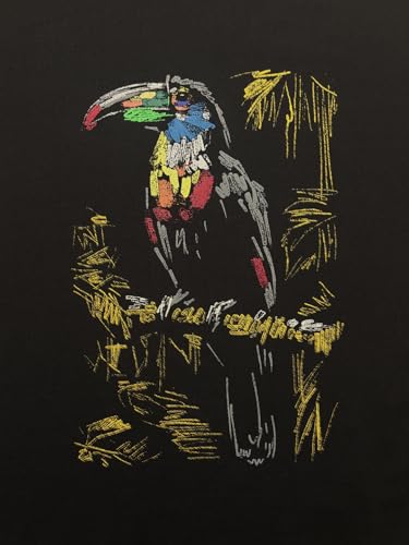 Status Quo Tropical Toucan Sketch Graphic T-Shirt Black