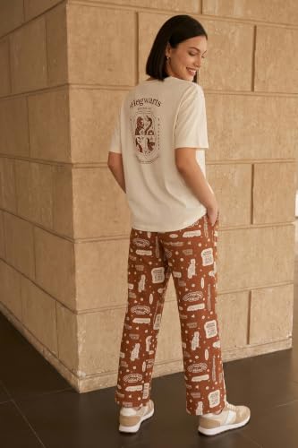 Zivame Harry Potter Knit Cotton Loungewear Set - Caremal CAF, L