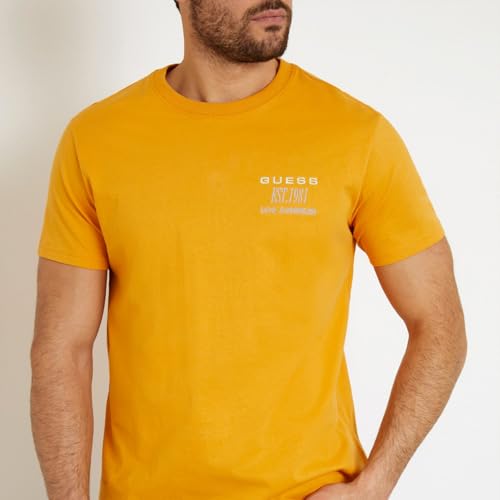 GUESS Burned Caramel Printed Round Neck Short Sleeves T-Shirt