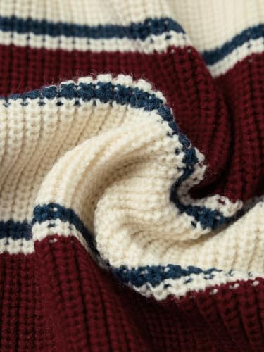 The Souled Store Sweater Vest: Newport Women and Girls Sleeveless V-Neck Striped Acrylic Regular Fit Lightweight Breathable Sweater Vest