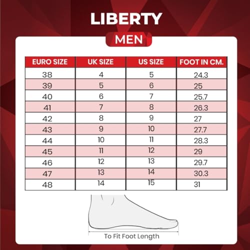 Liberty LEAP7X ACTO092E White Sporty Casual Lacing Sneakers for Men - 42