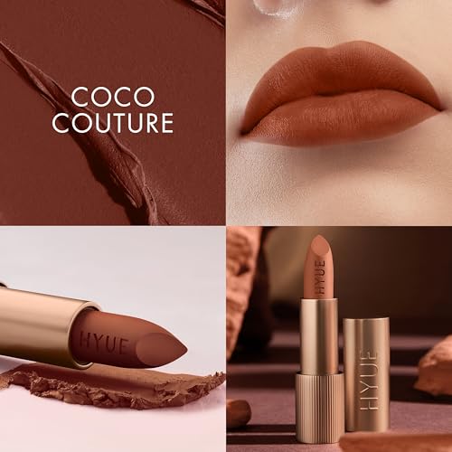 HYUE Velvette Kiss Gift Set | Feather Light & Powder Matte Finish | Long-Wear Intense Color | With Jojoba, Almond & Gooseberry Extracts (Browns)
