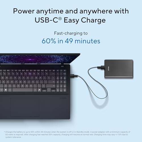 ASUS Vivobook 16, Snapdragon X, 16GB RAM, 512GB SSD, FHD+ 16", Windows 11, Office Home 2024, Cool Silver, 1.88kg, X1607QA-MB050WS, Qualcomm Adreno iGPU, 45TOPS, M365 Basic(1Year)* Laptop
