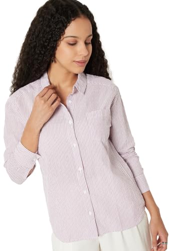 Max Women Regular Fit Striped Shirt (Pink_XXL)