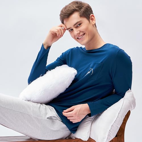 Sweet Dreams Men's Solid Pyjama Set