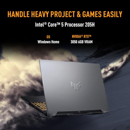 ASUS TUF F16 (2026),Intel Core 5 205H (Series 2),RTX 3050-6GB,16GB RAM (Upgradeable),512GB SSD,FHD+,16"(40 cm),Win 11,M365 Basic(1Y),Office 2024,Mecha Gray,2.2 Kg,FX607VJR-TU325WS,Gaming Laptop