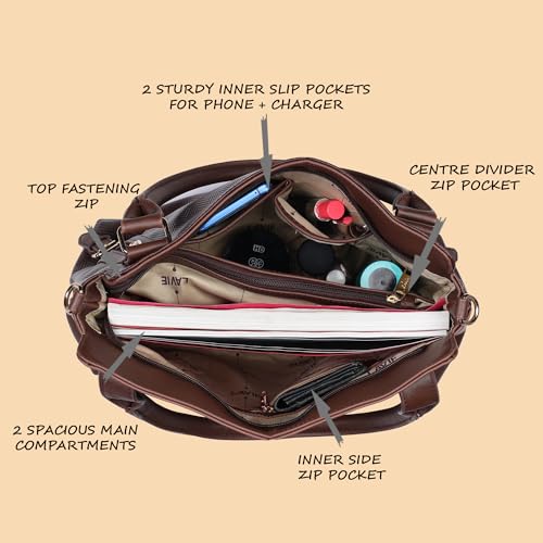 Lavie Women's Faroe Satchel Handbag for Women | Satchel Bag for Work | Ladies purse | Stylish Shoulder Bag | Gift For Women