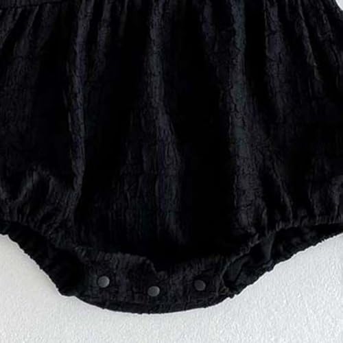 Hopscotch Baby Girls Polyester Bodysuit in Black Color For Ages (9-12 Months)
