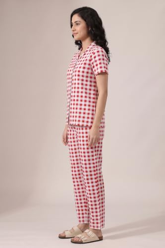 Zivame Knit Cotton Pyjama Set - Samba, XL