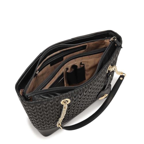 Da Milano Leather Shoulder Bag for Women - Black (LB-02240)