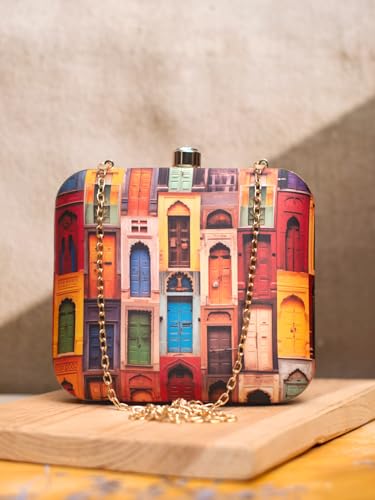 Artklim Mughal Doors Printed Clutch