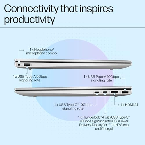 HP Pavilion Plus, 13th Gen Intel Core i5-1335U Laptop (16GB DDR5, 512GB SSD) IPS WUXGA Anti-Glare, 14"/35.6cm, Win 11, M Care Pack 2 Years Additional Warranty with Onsite Support