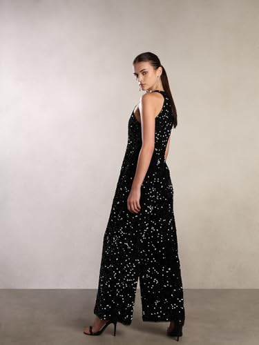 VERO MODA Women's Regular Fit Black Jumpsuit