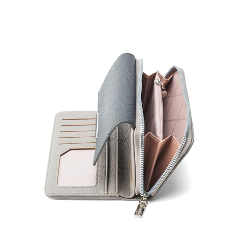 Lino Perros Men Faux Leather Avril Dual Tone Daily Grey Wallet