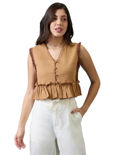 Globus Women Top (GS575694_Beige_S)